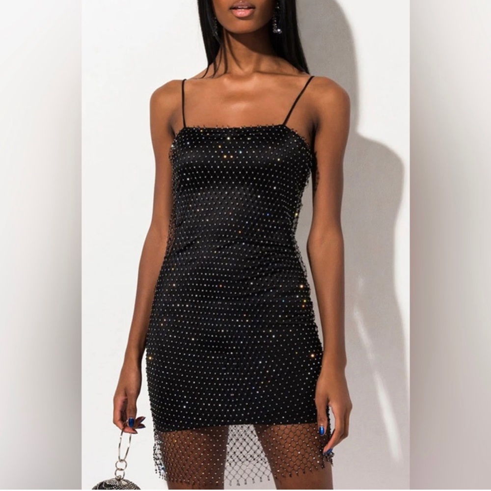 AKIRA Synthetic Crave Rhinestone Mini